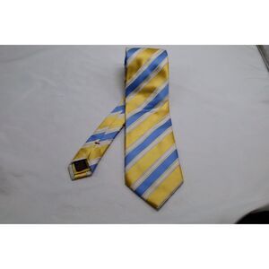Yellow/Blue Stripe Donald Trump Signature Tie